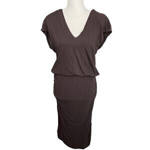 Style & Co. navy blue button down belted dress cotton muslin neutral casual xl